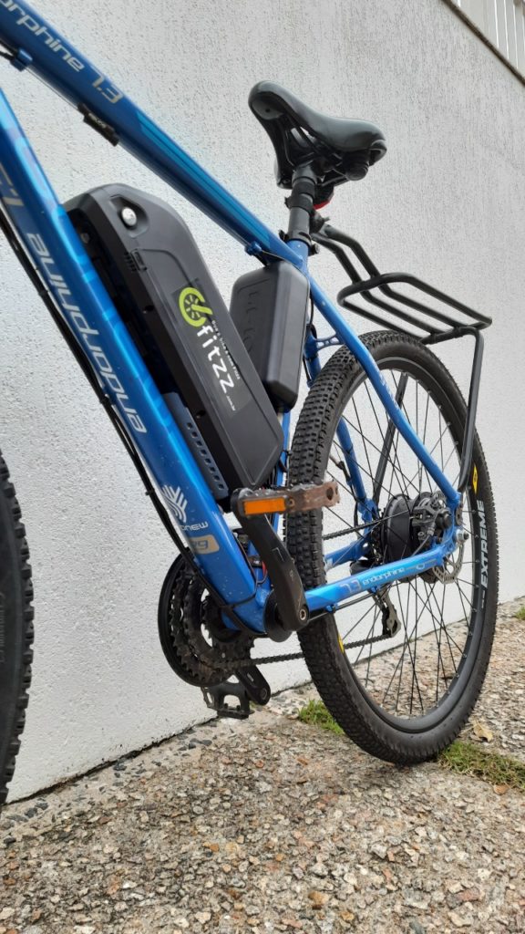 bicicleta convertida com kit elétrico Fitzz